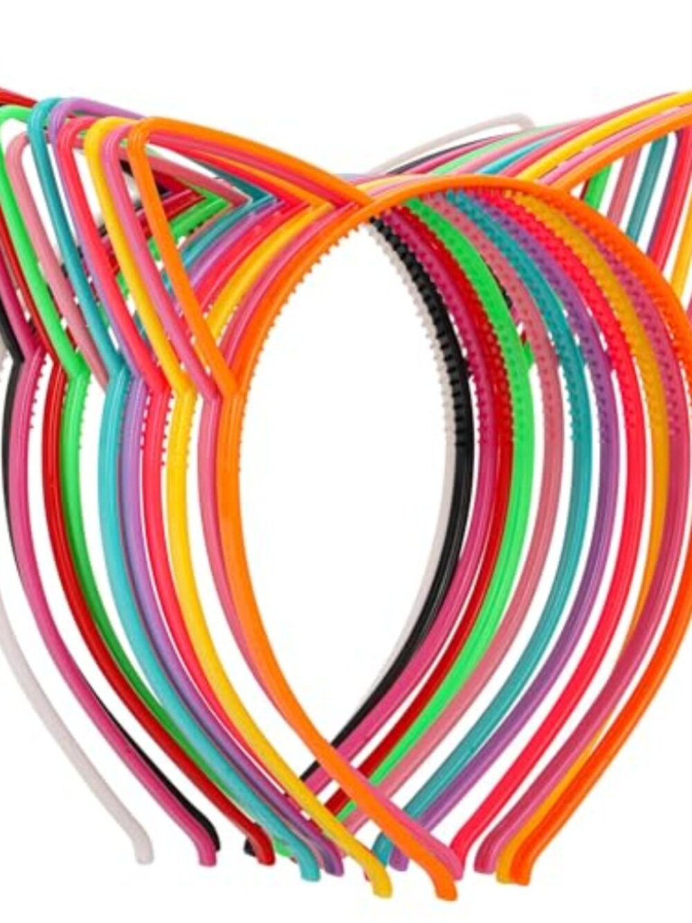 12 Cat Ear Headbands Plastic Hairbands Hair Hoops Party Costume